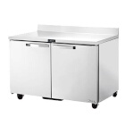 True TWT-48-HC~SPEC3 - Work Top Refrigerator, two-section, (2) solid doors, (4) shelves